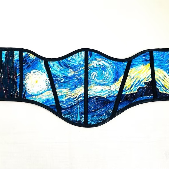 Van Gogh "The Starry Night"  Corset - Picture 1 of 8